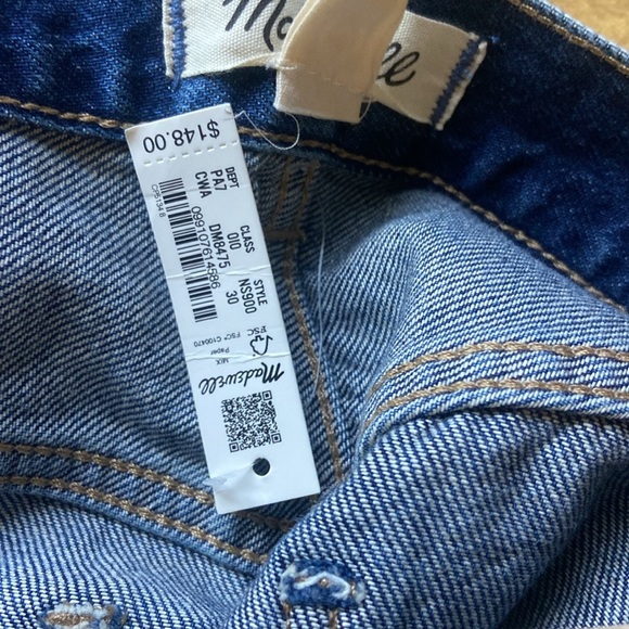 Madewell Petite Superwide-Leg Jeans in Concho Wash Sz 30 NEW - Picture 3 of 4